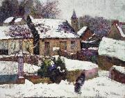 unknow artist Wet Snow, Auvergne France oil painting reproduction